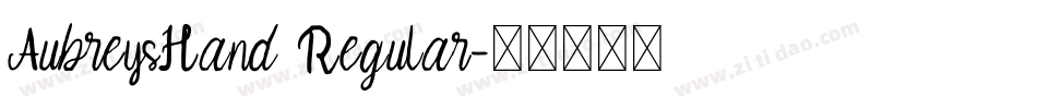 AubreysHand Regular字体转换